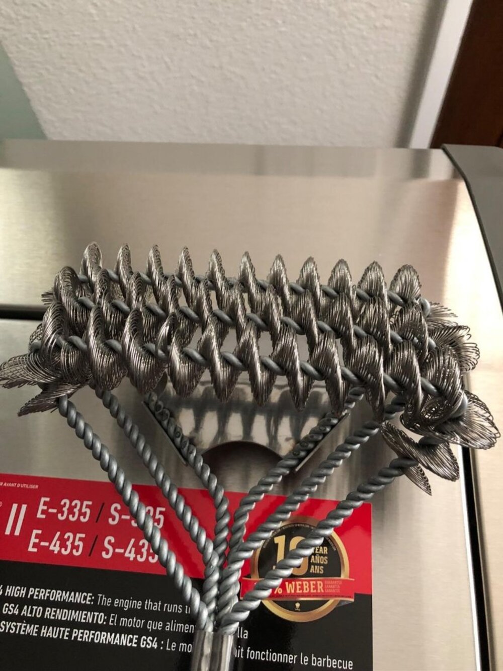 BBQ Grill Cleaning Tool 16.5in Brush Stainless Steel Scraper Bristles - Picture 6 of 10